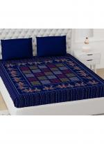 Cotton Blue   Printed Bedsheets( 108*108)